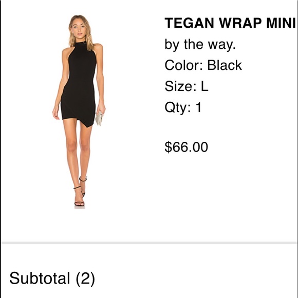 tegan wrap mini dress